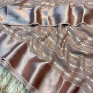Premium viscose Saree With Stripe Pattern With Blouse Piece