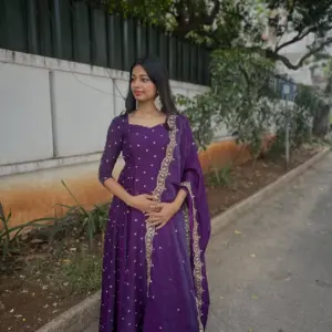 Vichitra Silk Anarkali