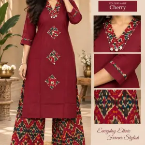 Cotton Ikkat Co-ord Set for Women – Design 2