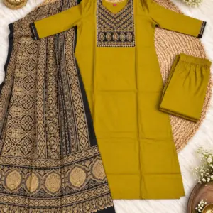 Cotton Ajrakh Print Kurta Set