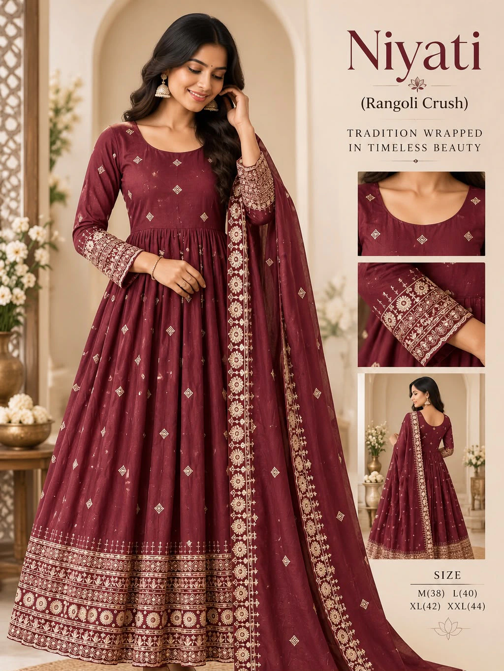 Rangoli Crush Anarkali Suit