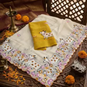 Embroidered Saree with Blouse