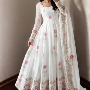 Fendy Silk Anarkali Gown Set