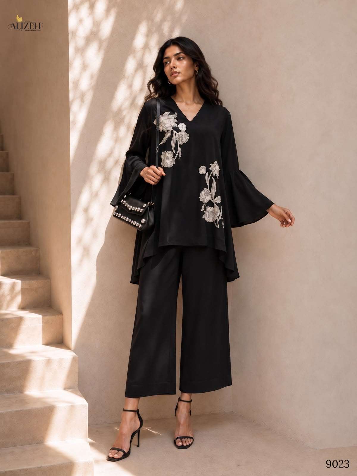 Alizeh 9023 Crepe Co-ord Set