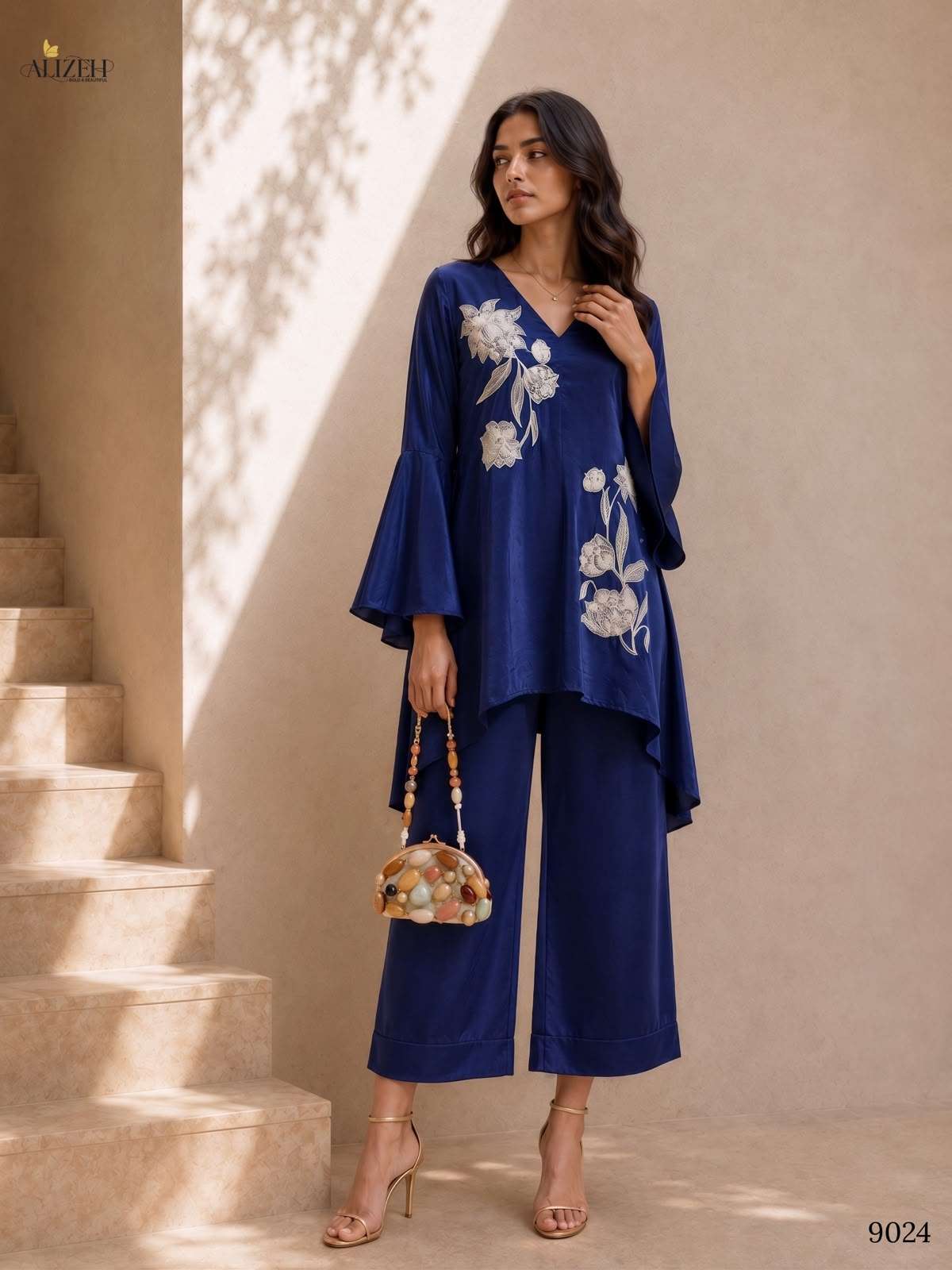 Alizeh 9024 Crepe Co-ord Set