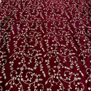 Pure Viscose party wear saree With Velvet shine adorned with sequence work Blouse