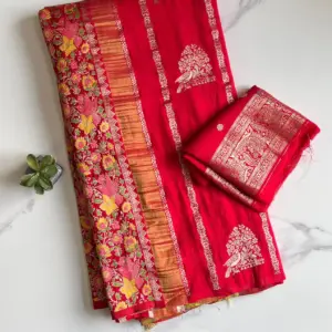 Khadi Crepe Silk Saree