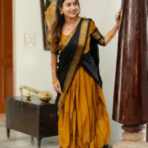 Pure KanchiCotton Half-Saree Set