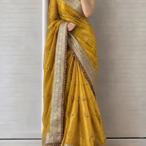 Tissue Silk Saree with Ghungroo Work
