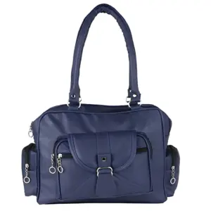 Women's Handbag with Golden Accessories & Fur Charm | Perfect for Work, Shopping & Parties
