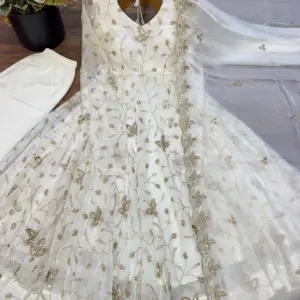 Fendy Silk Gown with Dupatta