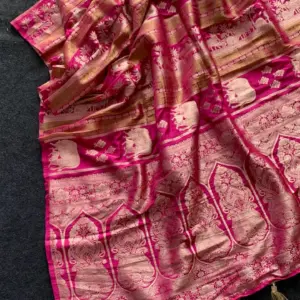 Khadi Crepe Paithani Saree