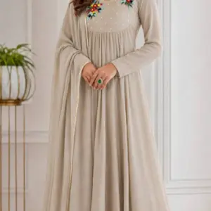 Presenting By New Party Wear L@@K Pure Viscos Mul Chanderi Cotton A Line pattern P@nt With Dup