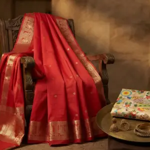 Premium Dola Silk Saree with Elegant Border