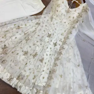 Fendy Silk Gown with Dupatta