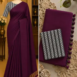 Khadi Cotton Saree with Blouse