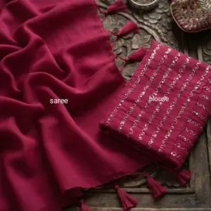 Elegant George Saree with Matching Blouse