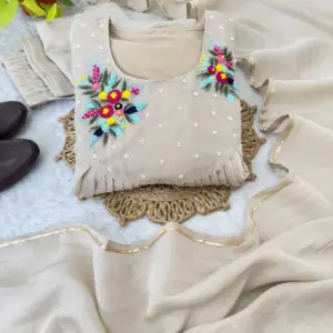 Presenting By New Party Wear L@@K Pure Viscos Mul Chanderi Cotton A Line pattern P@nt With Dup