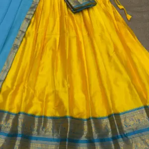 Ethnic Beautiful Kanjivaram Half-Saree Set