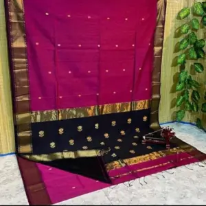 Silk Cotton Saree with Big Border