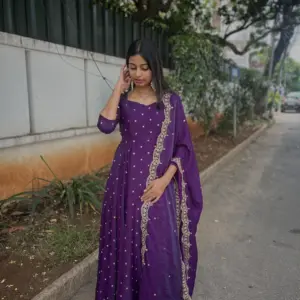 Vichitra Silk Anarkali