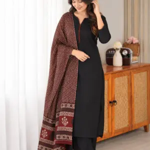 Rayon Kurti Pant Dupatta Set