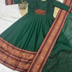Pattu Cotton Anarkali Suit