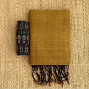 Insta Viral Khadhi Cotton Sarees With Kalamkari BlousePiece