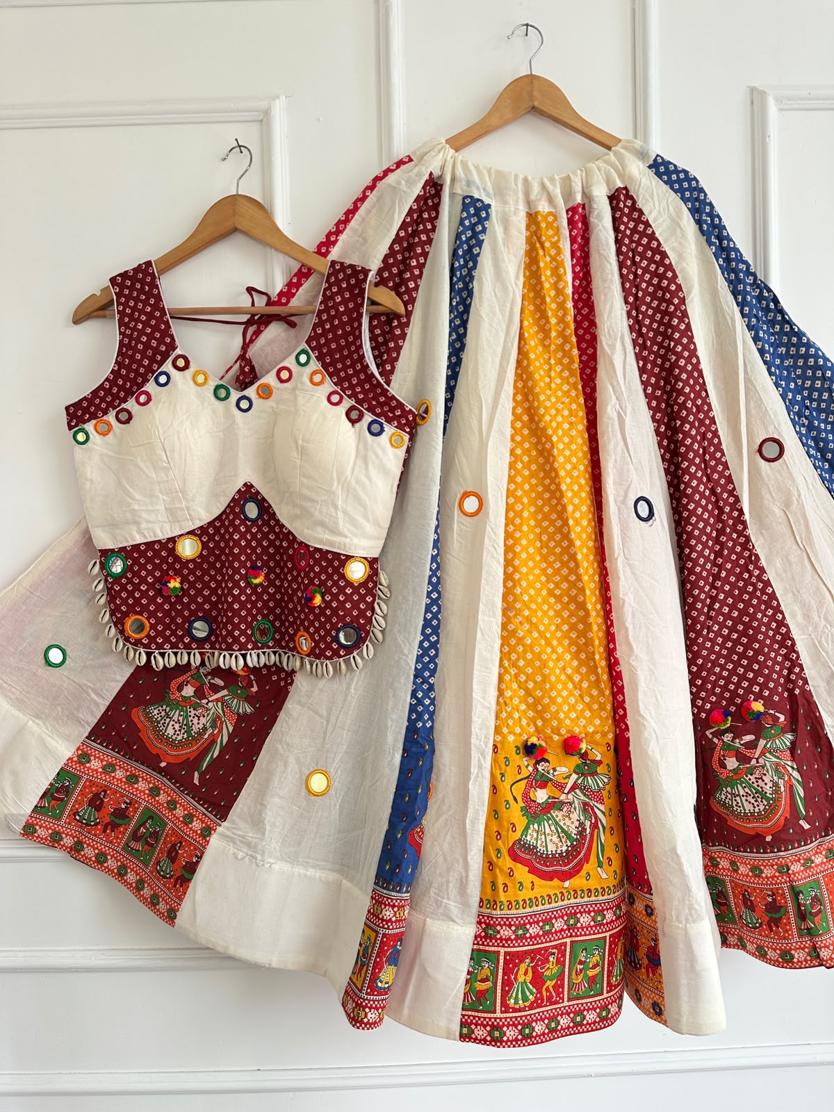 Ajrakh Cotton Kutchi Work Chaniya Choli
