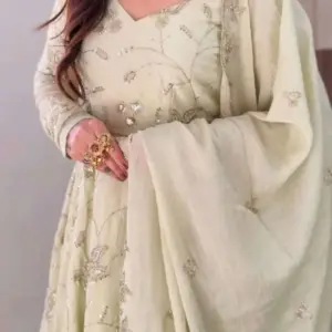 Fendy Silk Gown with Dupatta