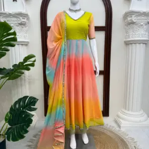 Elegant 3-Piece Anarkali Set