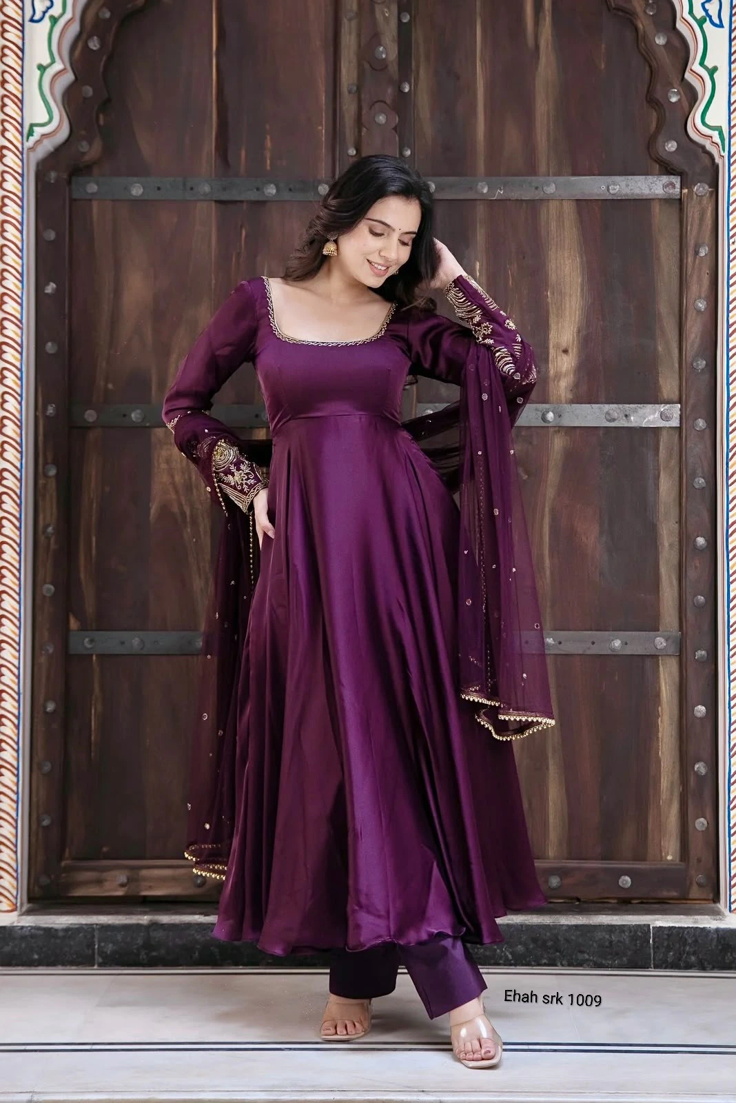 Upada Silk Gown with Dupatta