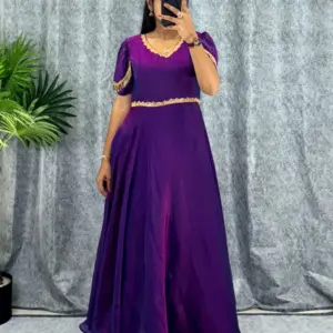 Premium Muhana Designer Space Silk Gown