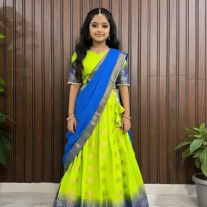 Traditional Pure Silk Fully Stitched Lehenga Choli Set
