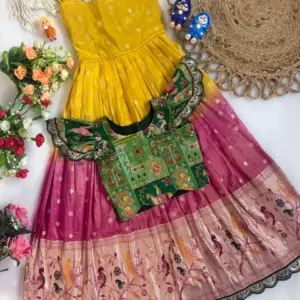 Viscose Dola Silk Kids Gown