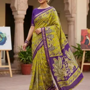 Georgette Zari Border Saree