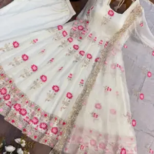 Fendy Silk Anarkali Gown Set