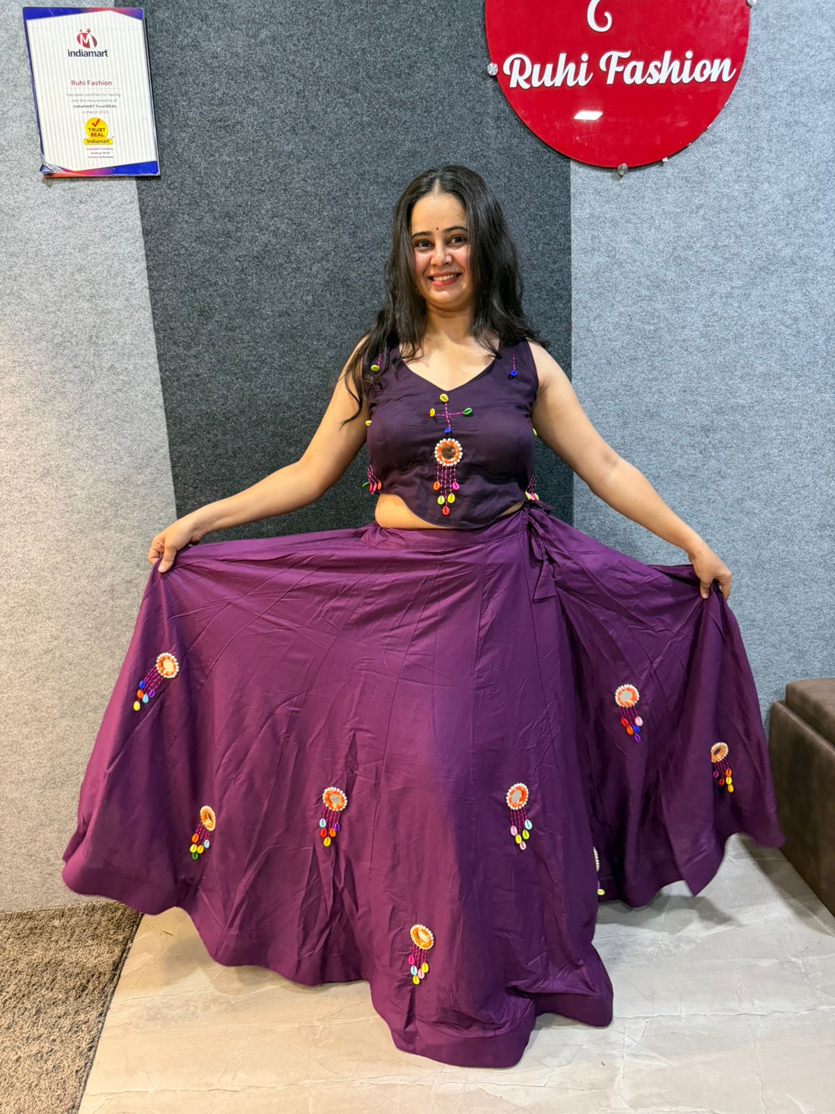 Garba 2616 Mirror Work Lehenga Choli