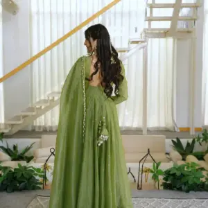 Designer Gown with Pent Set Elegant Ethnic Wear Crafted in Classy Tones with Premium Fabric