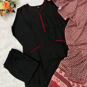 Rayon Kurti Pant Dupatta Set