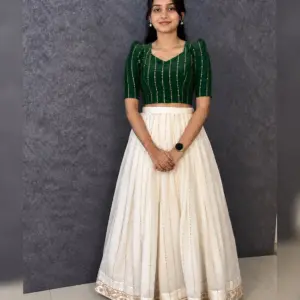 Silk Crop Top and Skirt Set