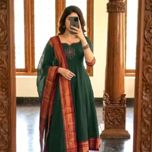 Span Cotton Anarkali Kurta Set