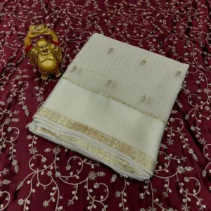 Pure Viscose party wear saree With Velvet shine adorned with sequence work Blouse