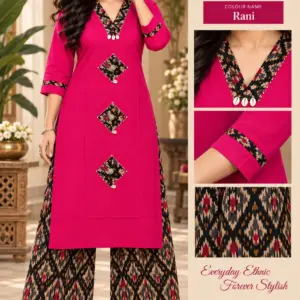 Cotton Ikkat Co-ord Set for Women