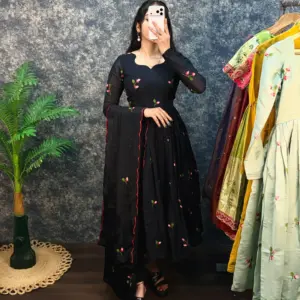 South Mull Chanderi Anarkali Set