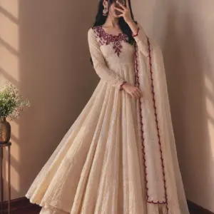 Doremon Crush Embroidered Gown