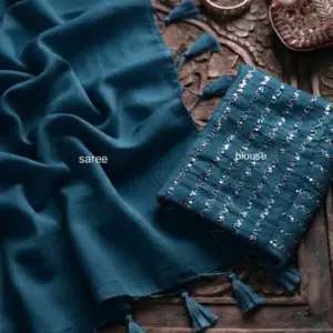 Elegant George Saree with Matching Blouse