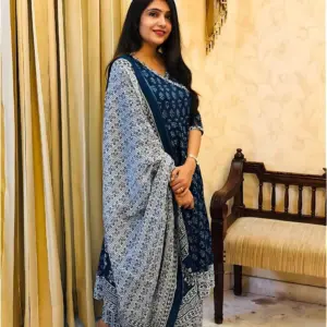 Fully Stiched Kurta and Pant & Dupatta Set*