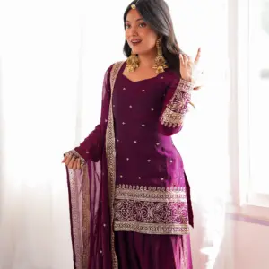 Fendy Silk Embroidered Kurta Set