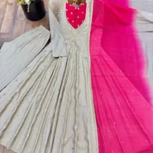 Roman Silk Anarkali Set